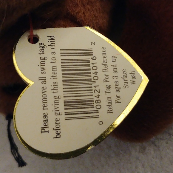 TY " Bucky " Beaver Beanie Baby - Rare w/ tag errors and P.V.C. pellets Retired - Picture 8 of 10